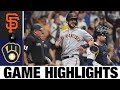 Giants vs. Brewers Game Highlights (8/07/21) | MLB Highlights