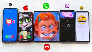 Justalk, Viber, Tawasal Moto Razr 50U + iPhone 11 + Z Fold 5 + Pixel 8P + Sony Xperia Incoming Call screenshot 2