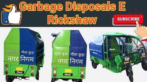 MANOJ AUTOMOBILES New Garbage disposal vehicle! E rickshaw Garbage dumper with hydraulic system.