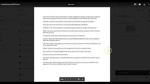 Football Glossary 2020  Docs
