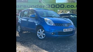 Nissan Note 1.4 Note Acenta 5Dr 2008 86,000 Miles Petrol Manual