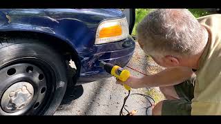 Bumper Dent Repair - How To Remove a Dent With Heat Gun / Crown Vic P71 P7B