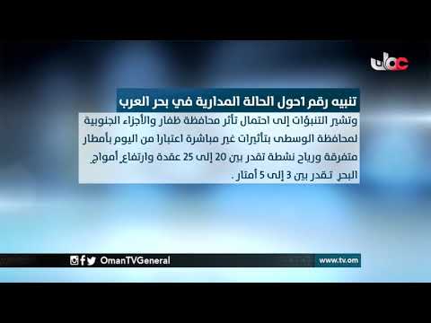 تنبيه رقم 1 حول الحالة المدارية في بحر العرب