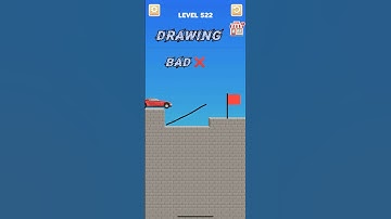 draw bridge puzzle game play level 522🚘 #gaming #drawing #Shorts