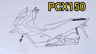 สอนวาดรูป PCX150 [Honda Pcx150] By'Tt ep.13