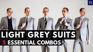 How to Style Light Grey Suits: 5 Essential Summer Combos How To Wear A Gray Suit With Color Combos