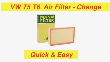 How to change VW T5 T6 Air filter.