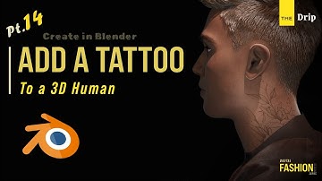 Create & Add a Tattoo to a 3D Human in Blender  │ Digital Fashion Design │ Pt.14