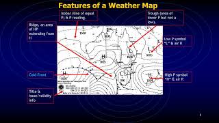 Features of a weather map obtained from a weather facsmile on ships