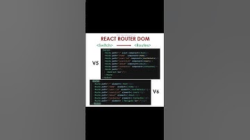 video explanation on react Router V5 vs V6 👉https://youtu.be/Z3HZSHLRhTA #interviewpro #reactjsv5v6