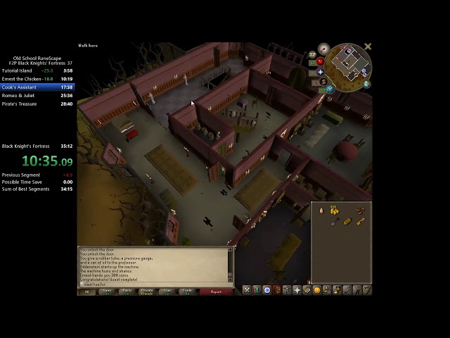 F2P Black Knights' Fortress in 36:56 by yDibZ - Old School RuneScape -  Speedrun