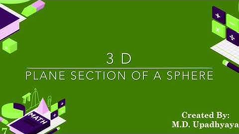 3 D:Plane section of a sphere by M.D.Upadhyaya