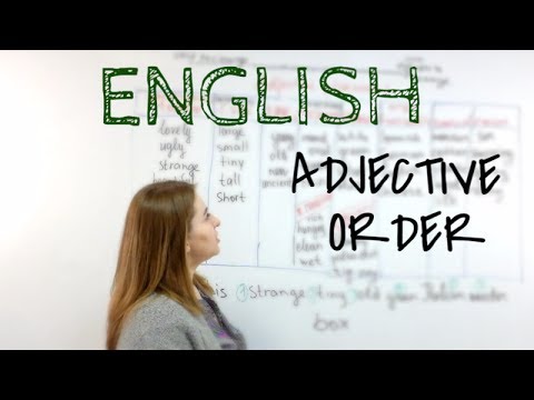 ПОРЯДОК ПРИЛАГАТЕЛЬНЫХ В АНГЛИЙСКОМ  Adjective order