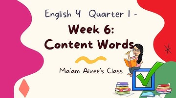 ENGLISH | GRADE 4 | QUARTER 1 | WEEK 6 | MODULE 6