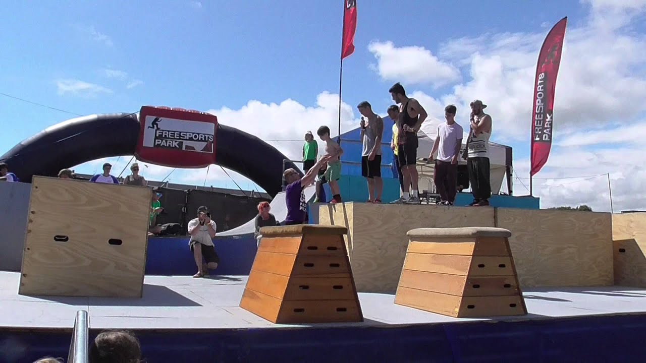 Train Hard Parkour Demonstration at Camp Bestival YouTube