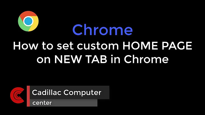 How to set NEW TAB custom homepage in CHROME browser