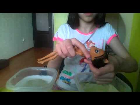 Как сделать гладкие волосы для кукол Как сделать гладкие волосы для кукол