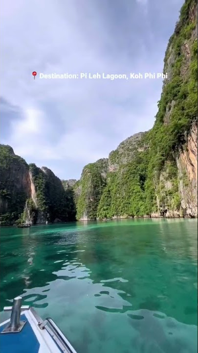 DESTINATION: 📍Pi Leh Lagoon, Koh Phi Phi, Thailand #SHORTS #Travel #Thailand