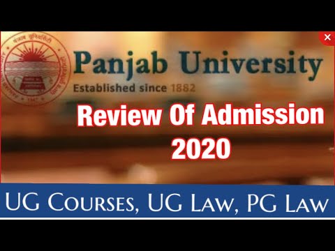 Review of admission to PU 2020 # For UG courses # uglaw # pglaw # complete review of admission 20#
