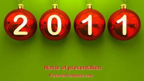 Year of 2011 PowerPoint Template by PoweredTemplate.com