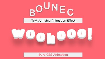 Bounce Text: Bouncing Text Animation in Pure CSS | Text Jumping Animation in CSS
