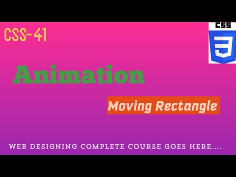 Css Animation || moving  rectangle  using  css animation.
