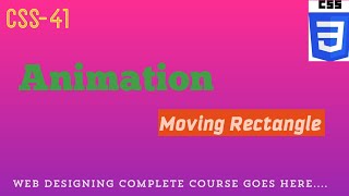 Css Animation || moving rectangle using css animation.