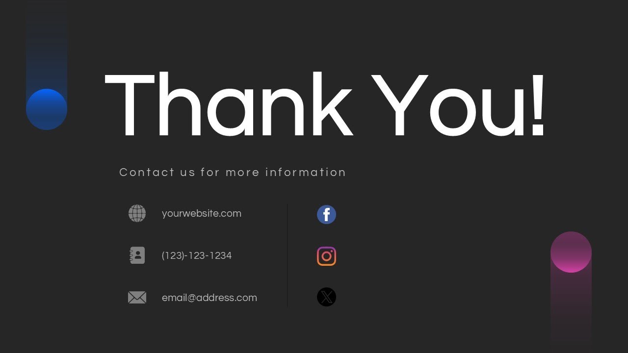 Simple Thank You Slides Animated PPT Template