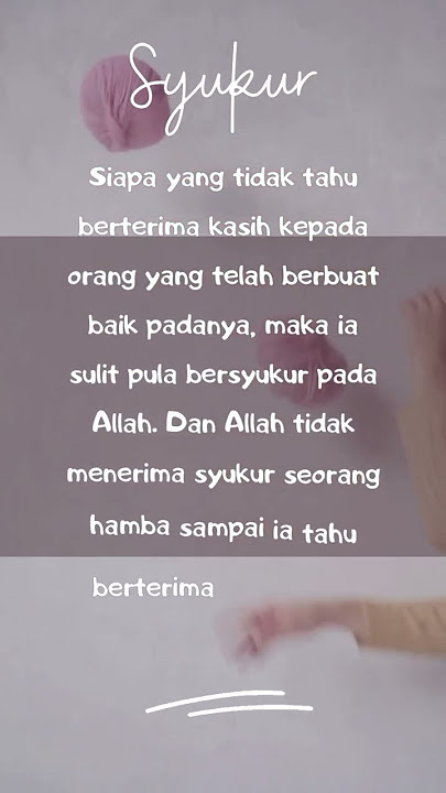 Mental orang baik pandai berterimakasih