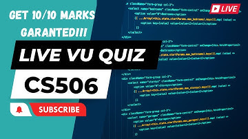 CS506 LIVE VU QUIZ 3 | Get Full Marks Guaranteed💯✍️ | 🔥 Hack 🔒 Quiz Firewall | Virtual University 🎓