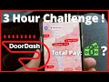 DoorDash  - 3 Hour Challenge ! How much did I make??