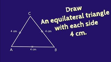 How to draw an equilateral triangle with side 4 cm. shsirclasses.
