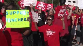 Arizona #RedForEd teachers rally