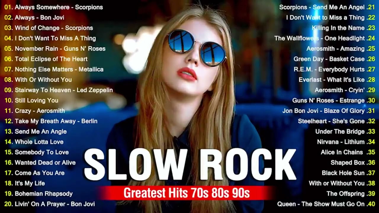 Scorpions, Aerosmith, Led Zeppelin, The Eagles, Bon Jovi 🤘 Greatest Slow Rock Ballads 70s 80s 90s
