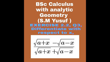 Calculus with analytic Geometry( S.M Yusuf), EXERCISE 2.2, QNo 3.