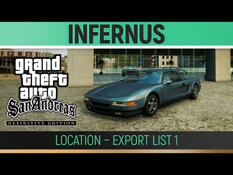 GTA San Andreas: Definitive Edition - Infernus Location - Export List #1🏆