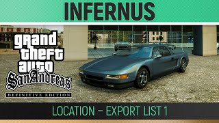 GTA San Andreas: Definitive Edition - Infernus Location - Export List #1🏆
