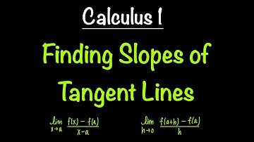 Finding Slopes of Tangent Lines Using the Limit Definition of the Derivative | Calculus 1