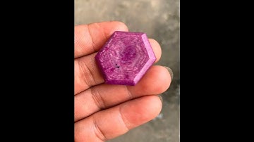 Khối ruby màu đẹp quy mài lục giác sángLên mặt dây chuyền lắc đẹp #gems #daquy #music