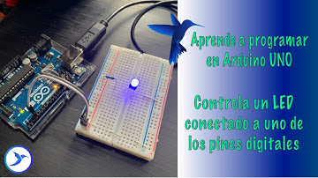 Conecta un LED a la placa Arduino UNO y controla su funcionamiento