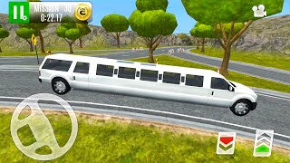 Long White Limousine SUV Driving Simulation #24 - Highway Gas Station Service - Android Gameplay
