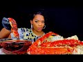 KING CRAB SEAFOOD BOIL MUKBANG WITH SPICY BUTTER SAUCE