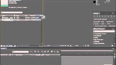 Adobe After Effect CS5 Tutorial - Import Audio