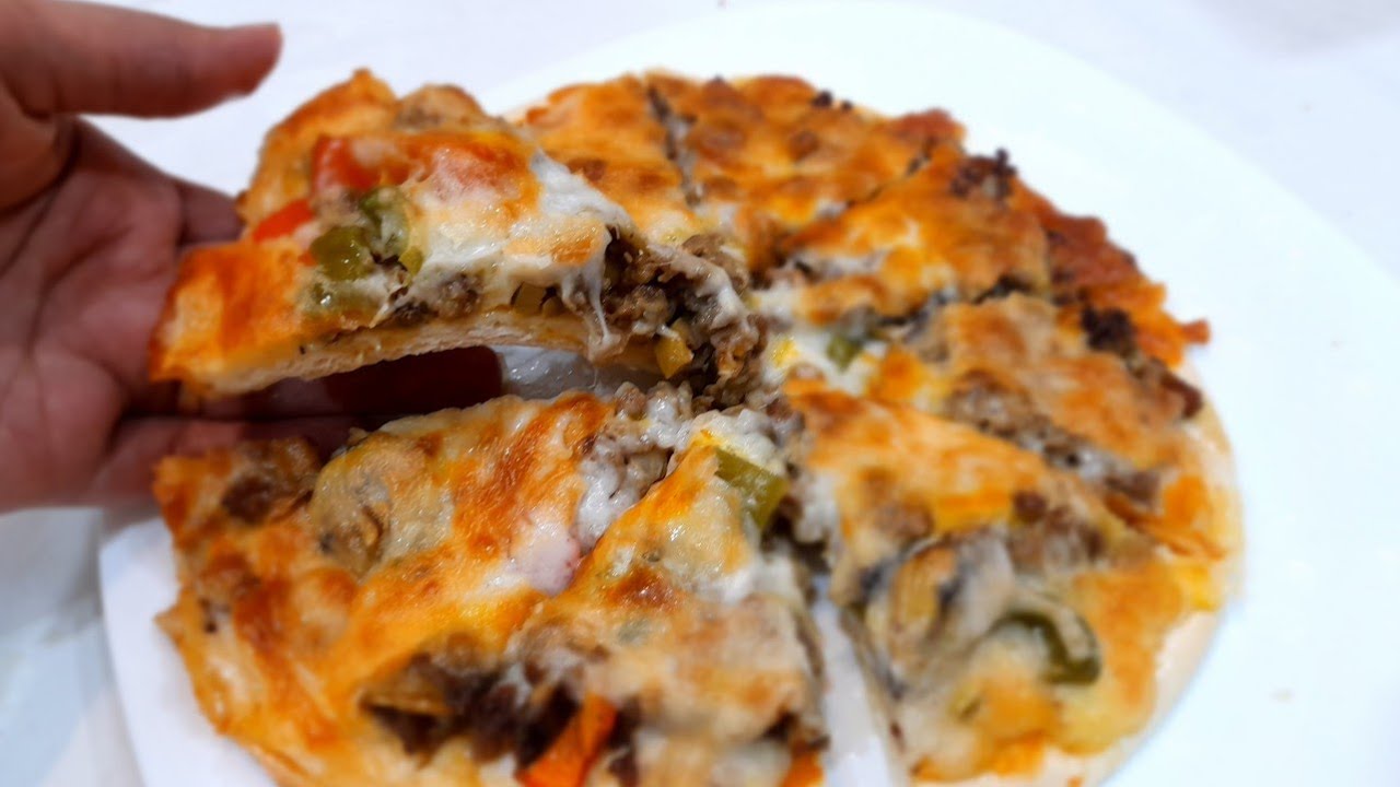 pizza cheesy mincemeat pizza easy pizza recipe YouTube