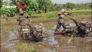 CEPAT SEKALI  !! BAJAK SAWAH DENGAN 2 TRAKTOR SAWAH QUICK G1000 BEKERJA LINCAH DAN CEKATAN