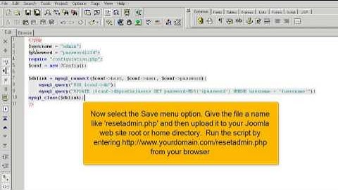 How to reset your Joomla admin password using a custom PHP script | FastDot Cloud Hosting