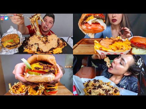 ASMR Best *Fast Food* Burger + Cheese Fries Mukbang Compilation | Satisfying Big Bites