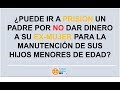 ¿Puede ir a PRISIÓN un padre por NO dar dinero a su EX-MUJER?