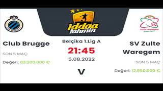 Club Brugge Zulte Waregem İddaa Tahminleri 5 Ağustos 2022 #iddaa