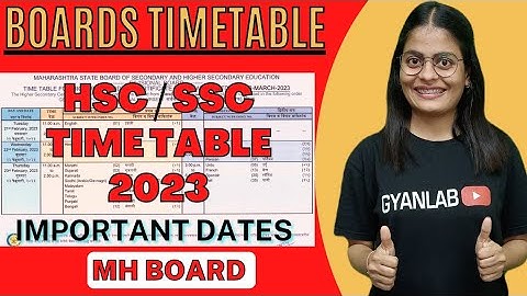 HSC Board Time Table 2023 Declared | GYANLAB ANJALI PATEL